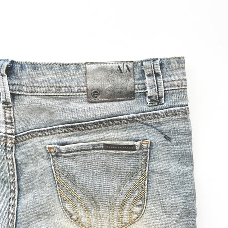 ARMANI leopard denim short pants