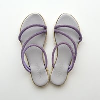 made in Italy / rhinestone sandals 23cm