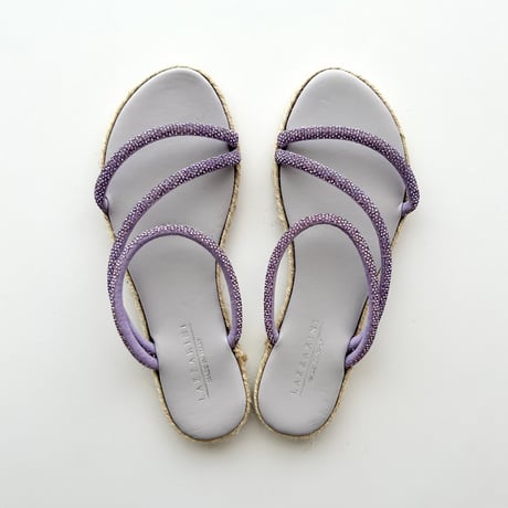 made in Italy / rhinestone sandals 23cm