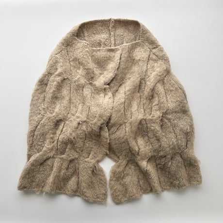 beige knit poncho