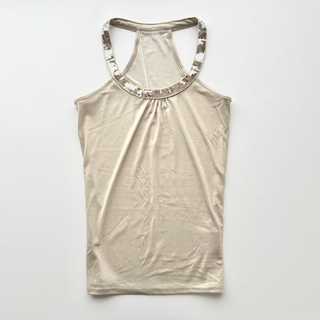 gold sequins sleeveless tops