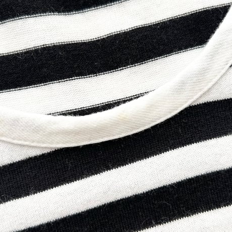 courreges white×black striped tank top