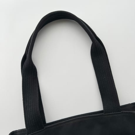 courreges black×silver logo canvas bag