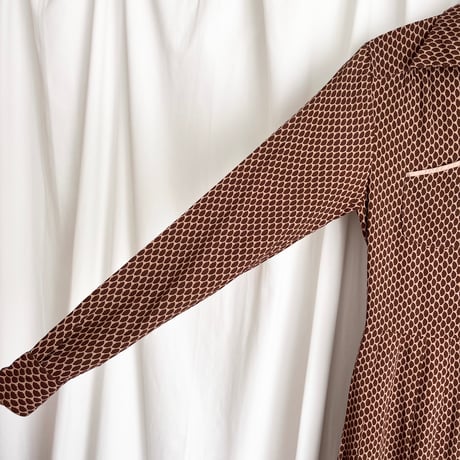 brown retro dress