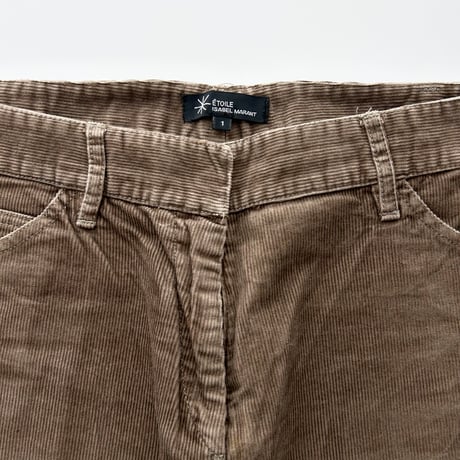 ISABEL MARANT brown corduroy half pants