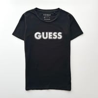 GUESS black rhinestone logo T-shirts