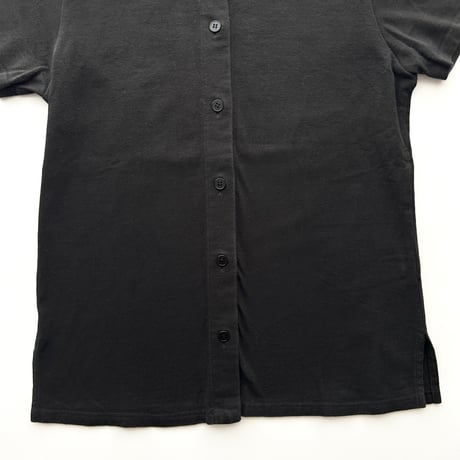 agnes b. black cotton polo shirt