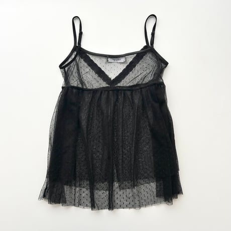black dot tulle camisole