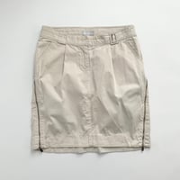 CELINE light beige side zip up skirt
