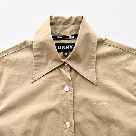 DKNY khaki logo compact shirt