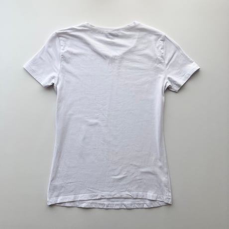 ARMANI white × gold logo T-shirt