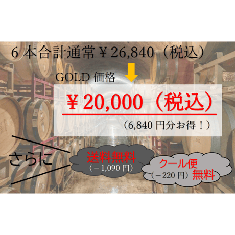 【第8段】GOLDコース 6本20,000円セット