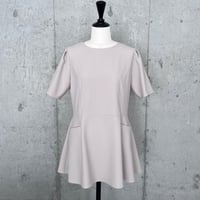 ツイルペプラムチュニックユニフォーム(ベージュ)