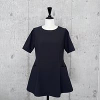 ツイルペプラムチュニックユニフォーム(ブラック)