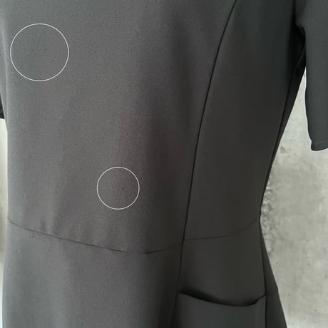 ペプラムチュニック ユニフォーム（チャコールグレー）