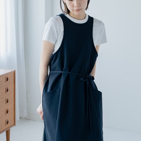 アメスリエプロンワンピース（ネイビー）