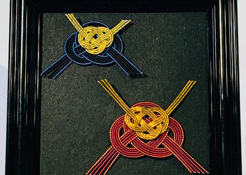 （b-501）水引　お正月アートフレーム 水引アートフレーム】松竹梅 ゴールド その他雑貨 水引Labo