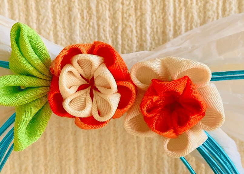 つまみ細工を使った正月飾り(小) | サデコMONOがたり