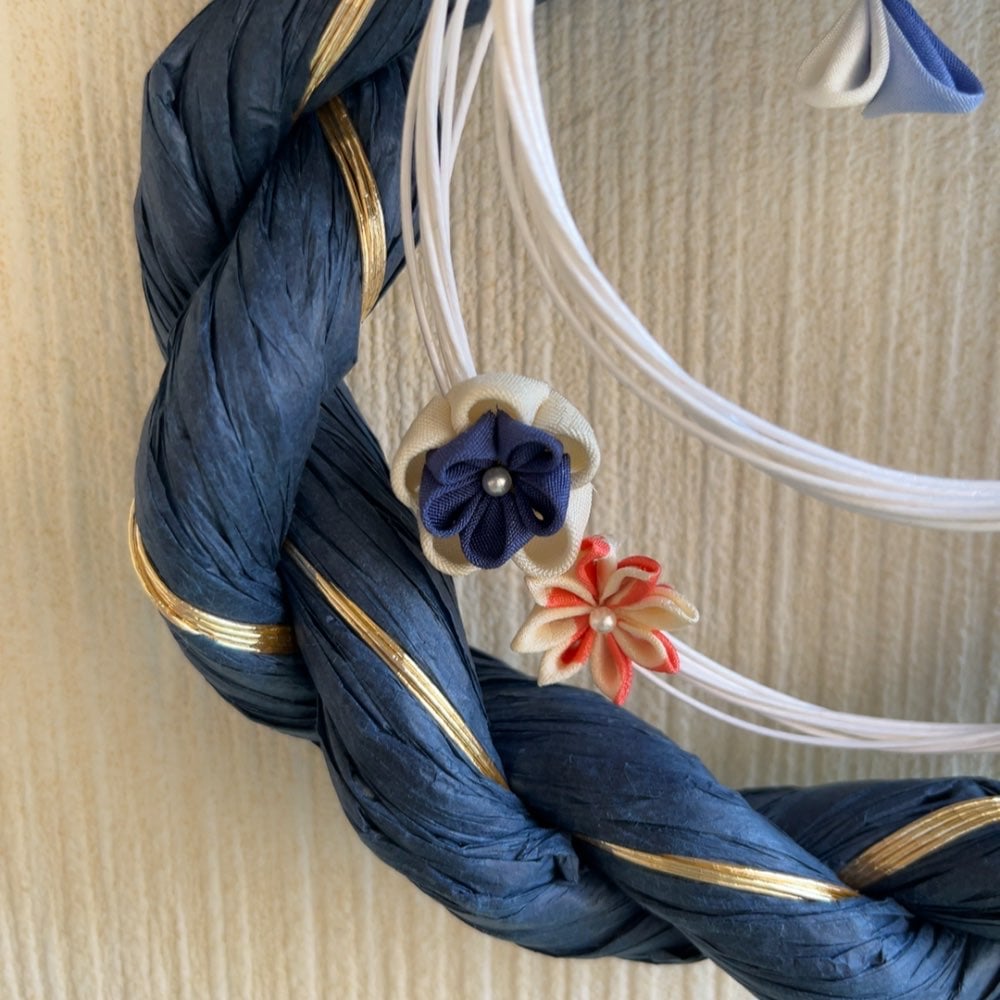 つまみ細工を使ったしめ縄飾り(大) | サデコMONOがたり