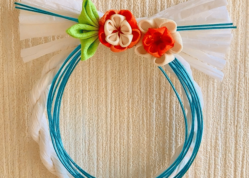 つまみ細工を使った正月飾り(小) | サデコMONOがたり