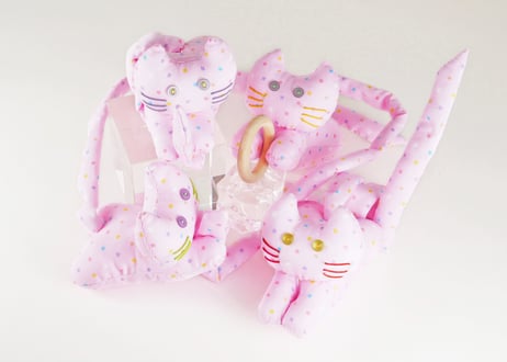しっぽつかみねこ（4匹セット）