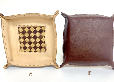さいたま市誕生20周年記念  ＜Woody×Leather＞スクエアトレイ～然＊zen～ ＊受注生産＊
