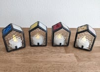 ＊受注生産＊ステンドグラスのおうちが灯す優しい光　LEDキャンドルライト