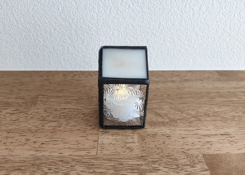 ステンドグラスのおうちライト 受注生産＊ステンドグラスのおうちが灯す優しい光 LEDキャンドル