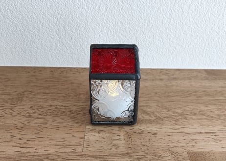 ＊受注生産＊ステンドグラスのおうちが灯す優しい光　LEDキャンドルライト