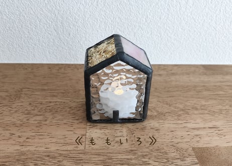 ＊受注生産＊ステンドグラスのおうちが灯す優しい光　LEDキャンドルライト