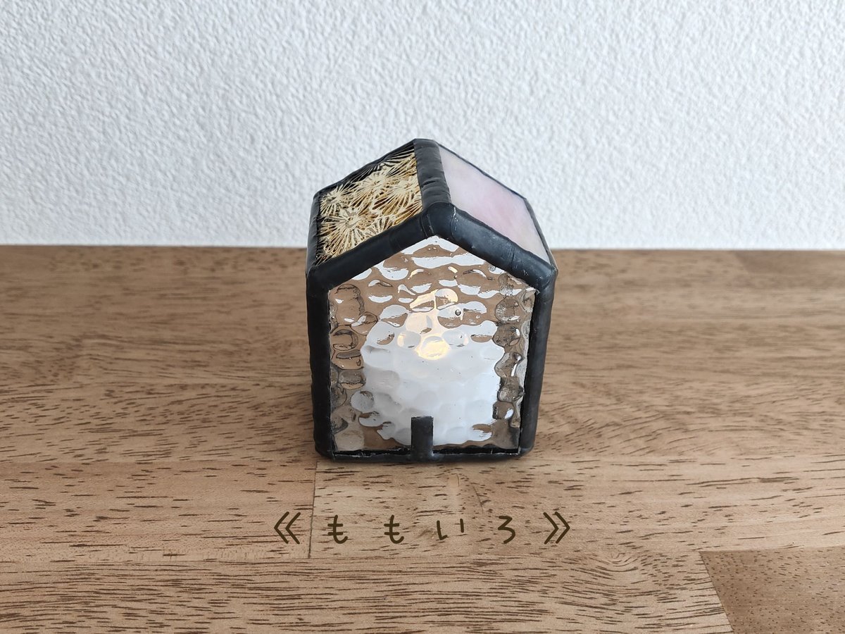受注生産＊ステンドグラスのおうちが灯す優しい光 LEDキャンドル