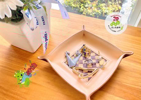 さいたま市誕生20周年記念  ＜Woody×Leather＞スクエアトレイ～然＊zen～ ＊受注生産＊