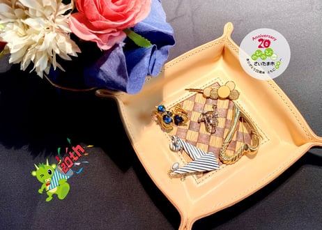 さいたま市誕生20周年記念  ＜Woody×Leather＞スクエアトレイ～然＊zen～ ＊受注生産＊