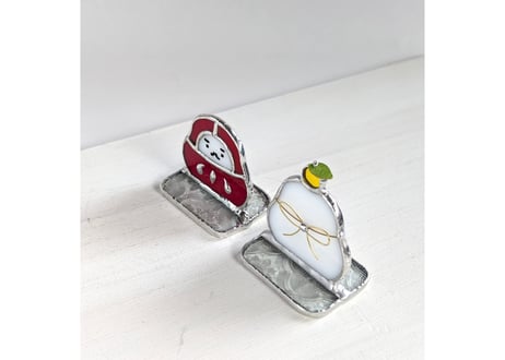 「何かいいこと起こりそう♪」ステンドグラスのかわいい縁起物