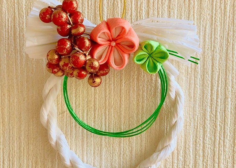 つまみ細工を使った正月飾り(小) | サデコMONOがたり