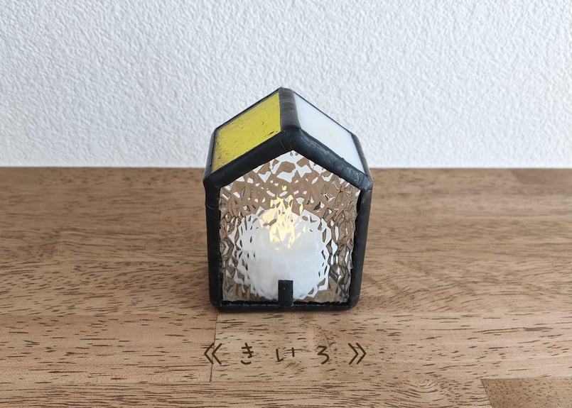 受注生産＊ステンドグラスのおうちが灯す優しい光 LEDキャンドル