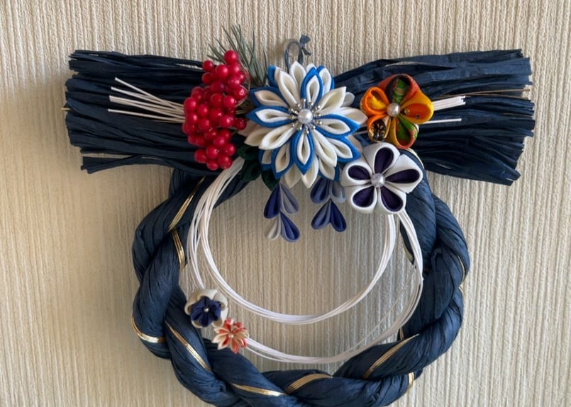 つまみ細工 正月飾り しめ縄飾り ① 楽天市場】正月飾り しめ縄 つまみ細工白梅 お正月飾り しめ縄