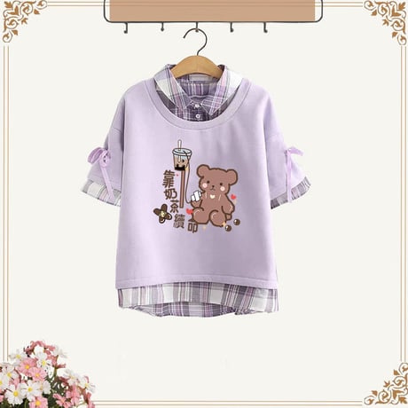 タピオカミルクT　パープル