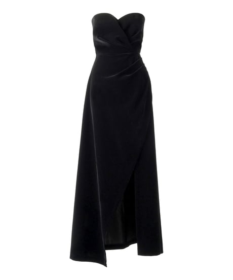 Velvet  cachecoeur black dress