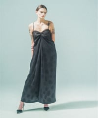 Blue ringed octopus front gatherlayered slip dress
