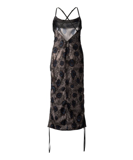 Blue ringed octopus drape slip dress