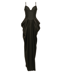 Docking bustier cocoon skirt dress