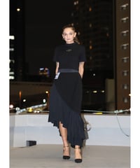 Double frill wrap skirt
