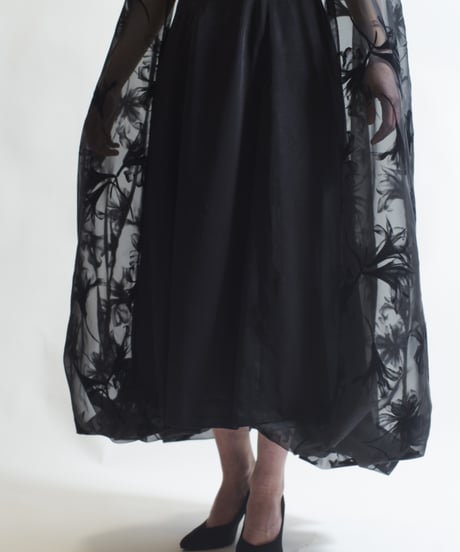 see-through ballooncape longdress