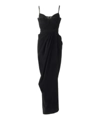 Velvet  bustier type black dress