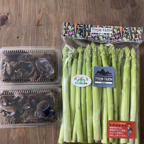 夏採りアスパラと生きくらげのセット