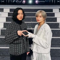 time less 松島聡　着用　ネイビー　ツイードジャケット　韓国メンズ　貴重 timelesz 松島聡 様着用 loose fit check tweed jacket |