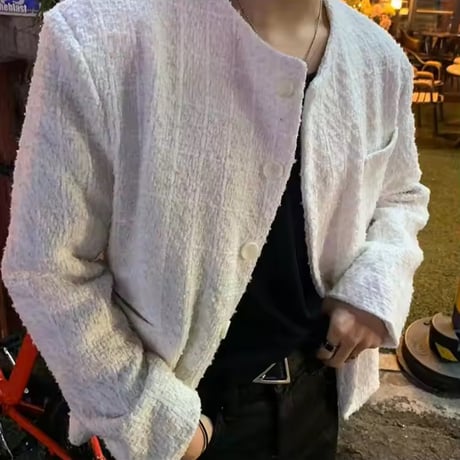 【CIEL LENT select】pure white tweed jacket