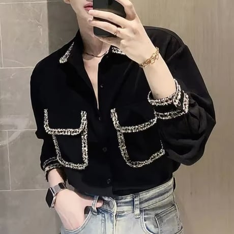 【Ciel Lent】 fringe design shirt(2color)