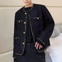 timelesz 松島聡 様着用 loose fit check tweed jacket |